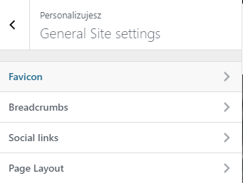 general site settings