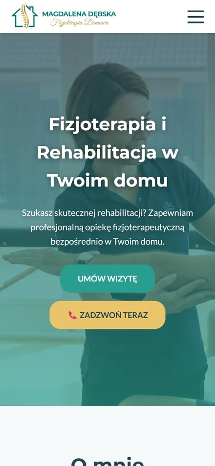 Strona magdalenadebska.pl na telefonie